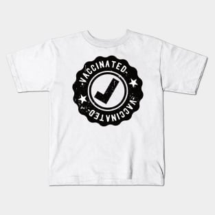 Vaccinated Check fully vaccinated Kids T-Shirt